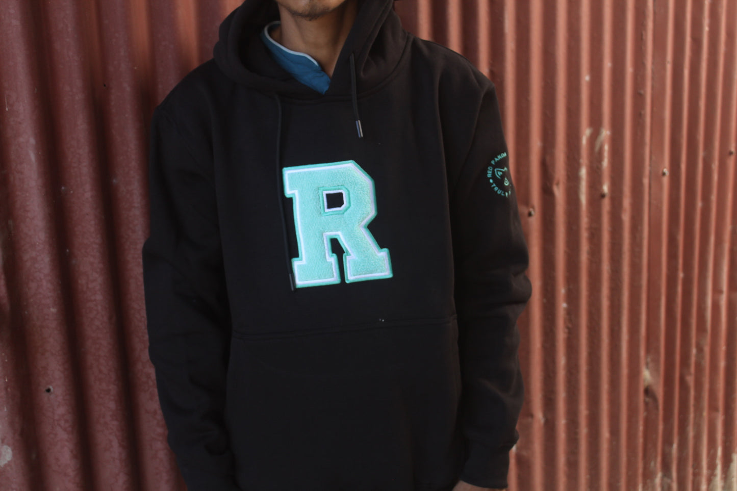 Varsity Style Hoodie-Classic Black