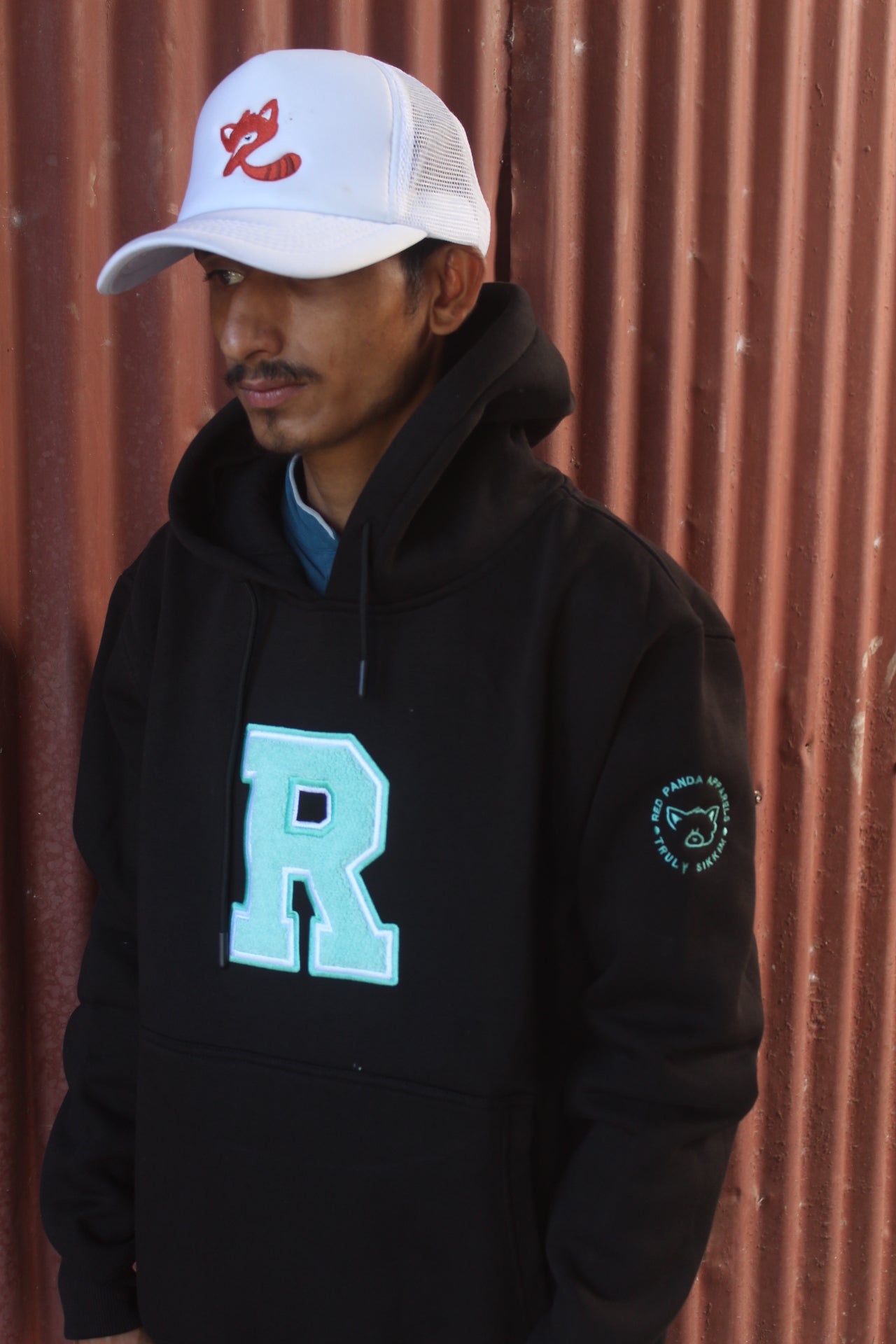 Varsity Style Hoodie-Classic Black